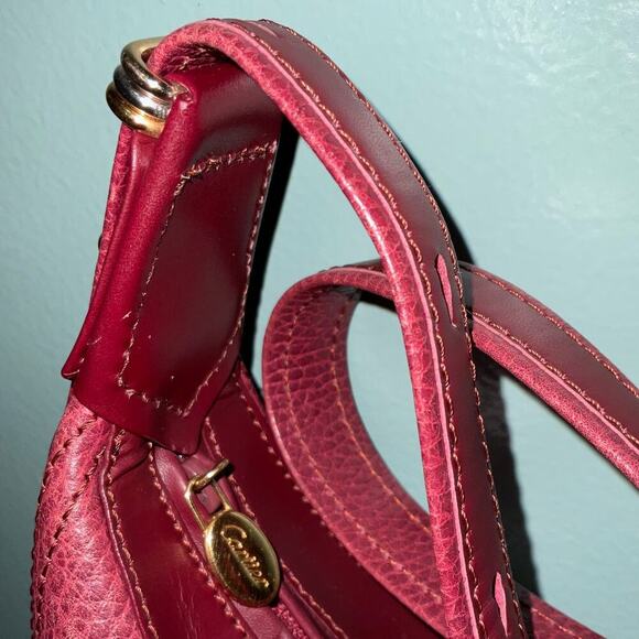 CARTIER Must De Vintage Bordeaux Pebbled Leather Crossbody Shoulder Bag - Picture 13 of 15